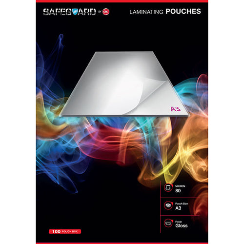 SAFEGUARD LAMINATING POUCH A3 80 MICRON PK100