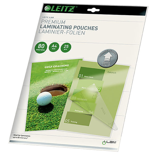 LEITZ LAMINATING POUCH A4 80 MICRON PK25